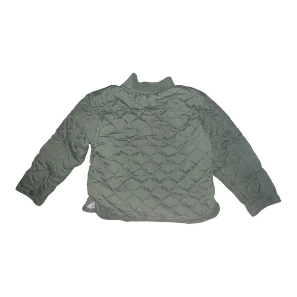 Gymboree Toddler Boy Green Quilted Jacket Lined 3T EUC